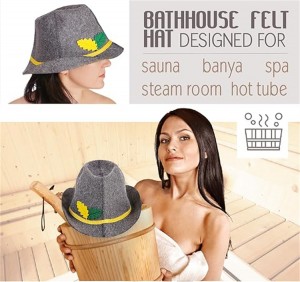 Sauna Hat Tyrolean hat – Sauna Hat for Men – Wool Sauna Hat – Sauna Hat for Women – Bathhouse hat
