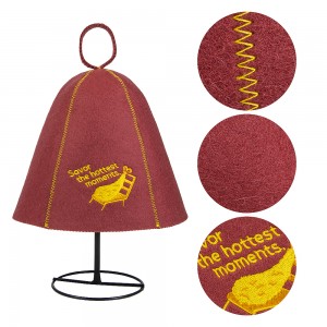 Hot Sale Unisex Adult Sauna Cap – High Quality Wool Felt Hat, Anti-Heat Head Protection for Spa Sauna Room