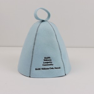 Natural Wool Material Sauna Hat Handmade Unisex-Adults Wool Sauna Hat Spa Caps Russian Japanese Sauna Banya Hat
