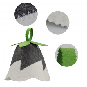 Special Shaped Anti-Heat Sauna Hat Hot Sale Wool Felt Cap for Sauna Room Spa & Head Protection