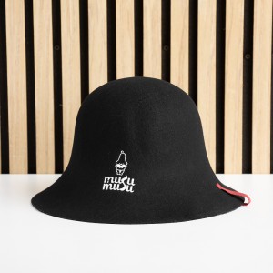 Anti Heat Sauna Hat Wool Felt Shower Hats Sauna Bathroom Accessories Wool Sauna Hat Custom Embroidery Logo
