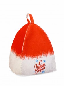 Bath Shower Set with Happy New Year Print Soft Reusable Quick Dry 5-Piece Set Hat Sauna Glove Slippers Mat Storage Bag Red