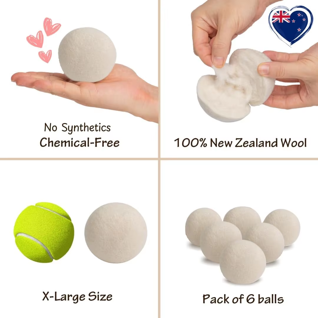 Eco-conscious Pure Wool Dryer Balls Features