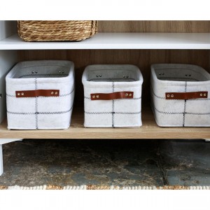 Round organizinge use classic kids felt foldable set of 3 storage baskets