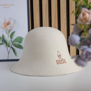 [Copy] Wholesale Custom Logo Japan Banya Wool Felt Sauna Sweat Sauna Hat with Hanging Hoop Custom Logo