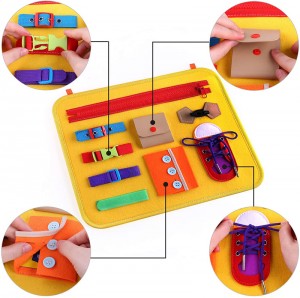 Baby Basic Skills Activity Board Preschool Educational Learning Toys Felt Busy Board