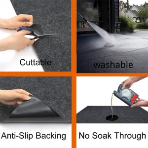 Anti-slip Garage Floor Mat Waterproof Oil Maintenance Felt Mat to Protect Garage Floor Surface Parking Mats