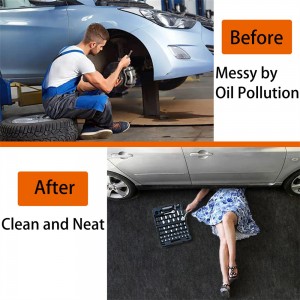 Anti-slip Garage Floor Mat Waterproof Oil Maintenance Felt Mat to Protect Garage Floor Surface Parking Mats