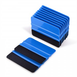 Custom Blue Black Red Squeegee for Car Vinyl Film Wrapping Decal Squeegee Window Tint Work with Black White Felt