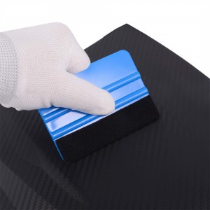 Custom Blue Black Red Squeegee for Car Vinyl Film Wrapping Decal Squeegee Window Tint Work with Black White Felt