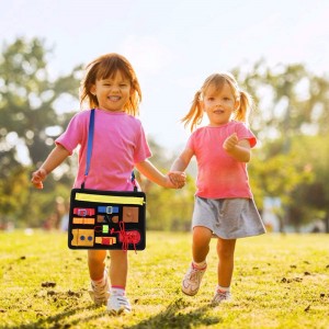 Busy Board for Toddler Sensory Toys Montessori Basic Skills Activity Board