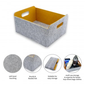 FELT  customized  material storage  felt 3 pcs basket bin set