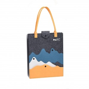 BSCI Qualified Custom Bags Fashion Shoulder Handbag Felt Tote Handbag with Logo