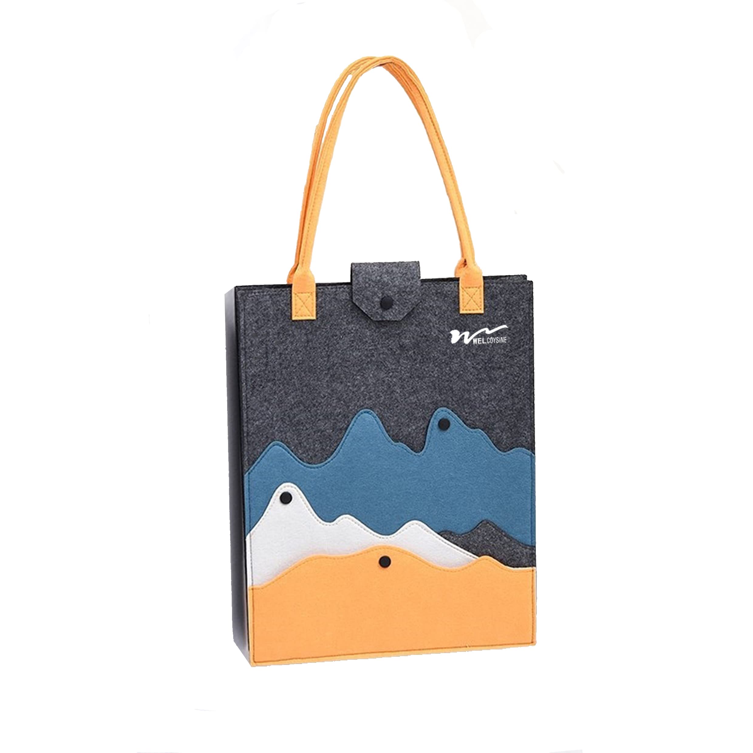 BSCI Qualified Custom Bags Fashion Shoulder Handbag Felt Tote Handbag with Logo Featured Image