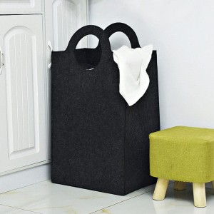 Felt Toys Container Laundry Hamper Foldable Felt Storage Basket