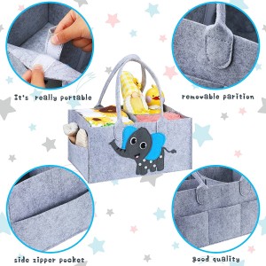 Multi-functional felt baby Caddy Newborn Nappy Changing diapers bag