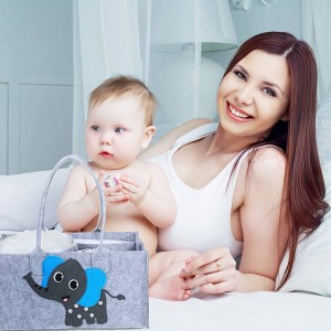 Multi-functional felt baby Caddy Newborn Nappy Changing diapers bag