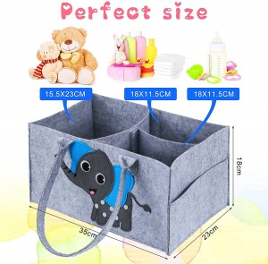 Multi-functional felt baby Caddy Newborn Nappy Changing diapers bag