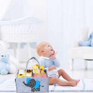 Multi-functional felt baby Caddy Newborn Nappy Changing diapers bag