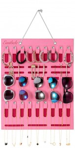 Hanging Jewelry Display Organizer Multi-Functional Closet Jewelry Storage Soft Felt Sunglasses Organizer Wall Mount Jewelry Hold