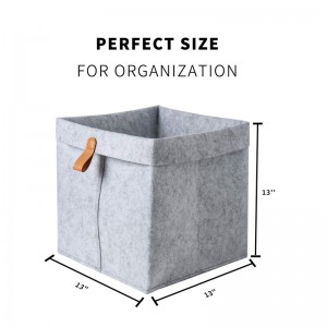 Large Foldable Felt Storage Baskets for Shelf