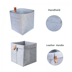 Large Foldable Felt Storage Baskets for Shelf