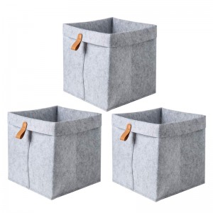 Large Foldable Felt Storage Baskets for Shelf