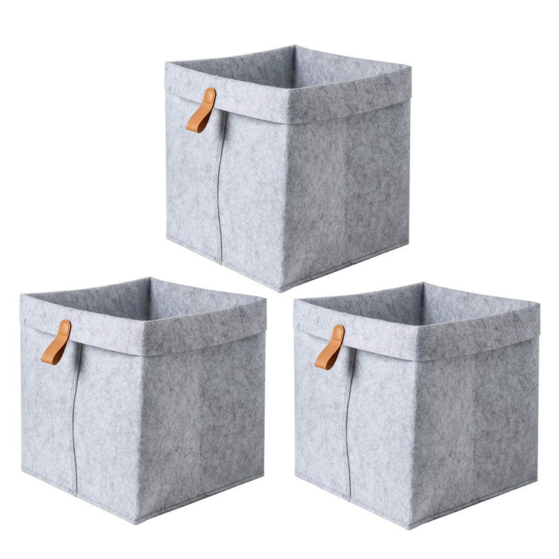 Large Foldable Felt Storage Baskets for Shelf Featured Image