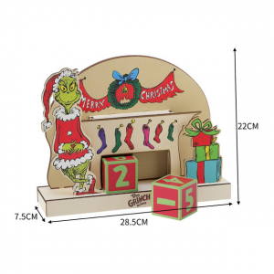 8.7 Inch Dr. Seuss Fireplace Advent Countdown Calendar Multicolor Home Decor