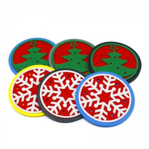 Christmas Felt silicone coaster