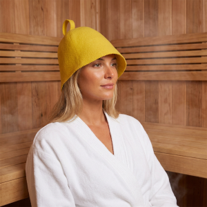 Premium Wool Felt Sauna Cap for Heat Protection in Banya & Sauna