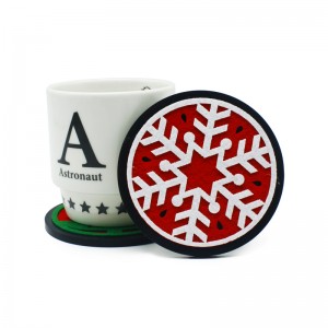 Christmas Felt silicone coaster