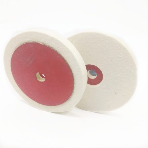 felt wheel with red back