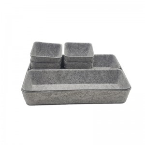 Stock mould felt drawer organizer for home and office