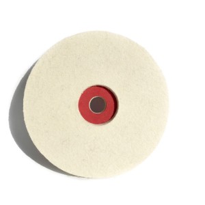 felt wheel with red back