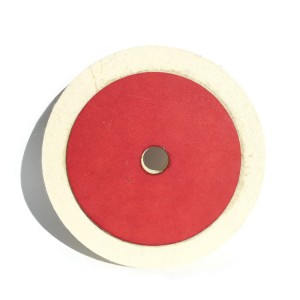 felt wheel with red back