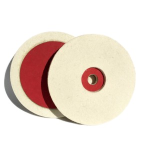 felt wheel with red back