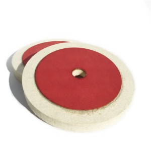 felt wheel with red back