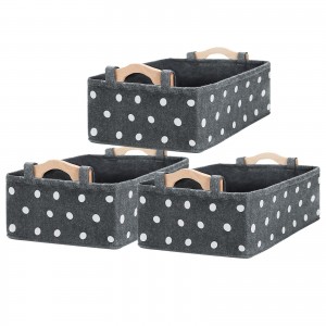 Durable Polyester choose Felt Organizer Storage basket box set