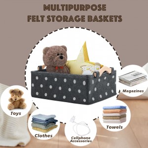 Durable Polyester choose Felt Organizer Storage basket box set