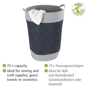 OEM felt hamper laundry basket collapsible storage folding hampers