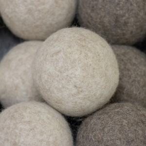 Neutral Tone Organic Wool Dryer Balls | Eco Laundry Essentials
