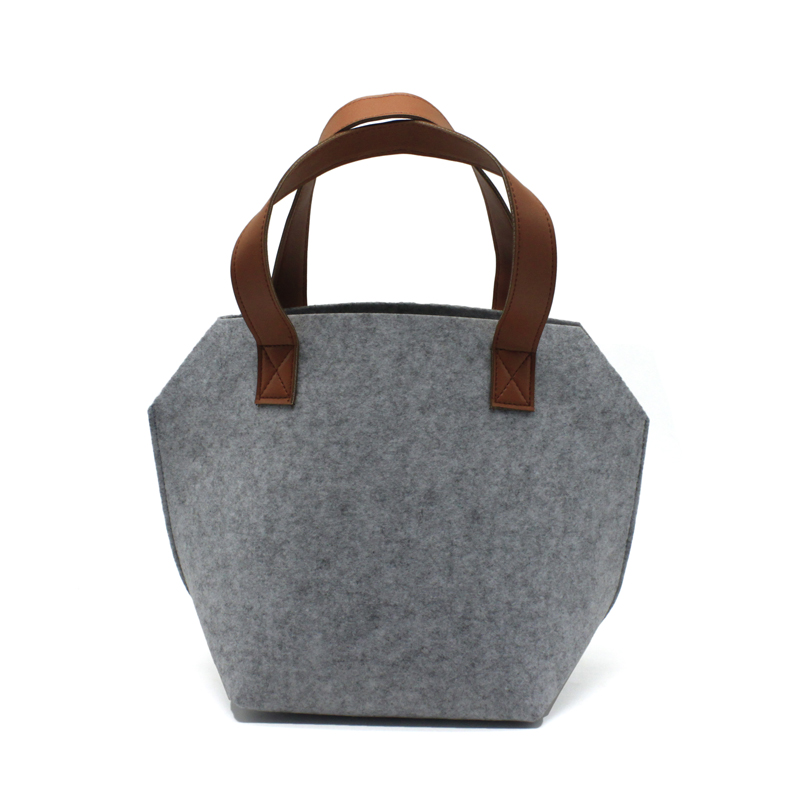 Manufacturer of Fashion Felt Bag – Wholesale eco promotional custom hand made polyester felt carry shopping tote gift bag woman – Rolking