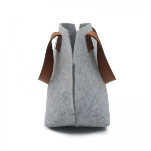 Wholesale eco promotional custom hand made polyester felt carry shopping tote gift bag woman