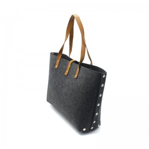 100%  Polyester Felt Bag Woman Handbag Polyester Wool Felt Tote Bags For Shopping