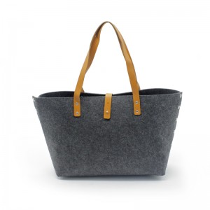 100%  Polyester Felt Bag Woman Handbag Polyester Wool Felt Tote Bags For Shopping