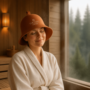 Merino Wool Sauna Cap: Keeps Head Cool, Absorbs Sweat, Fully Customizable Breathable