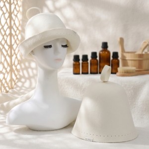 Premium Wool Felt Sauna Cap for Heat Protection in Banya & Sauna