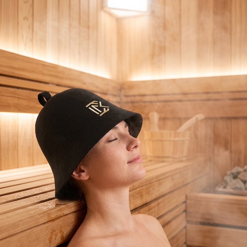 Merino Wool Felt Sauna Hat