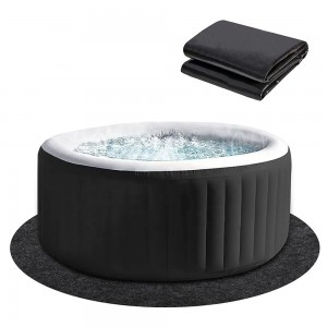 Hot Selling Large Round Washable Waterproof Oilproof Non Slip Backing Felt Hot Tub Mat